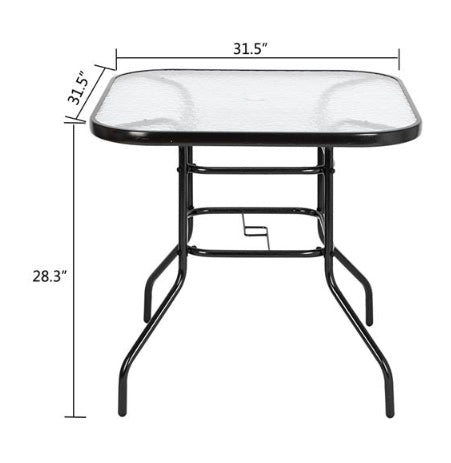 Square Outdoor Dining Table 80x80x70cm