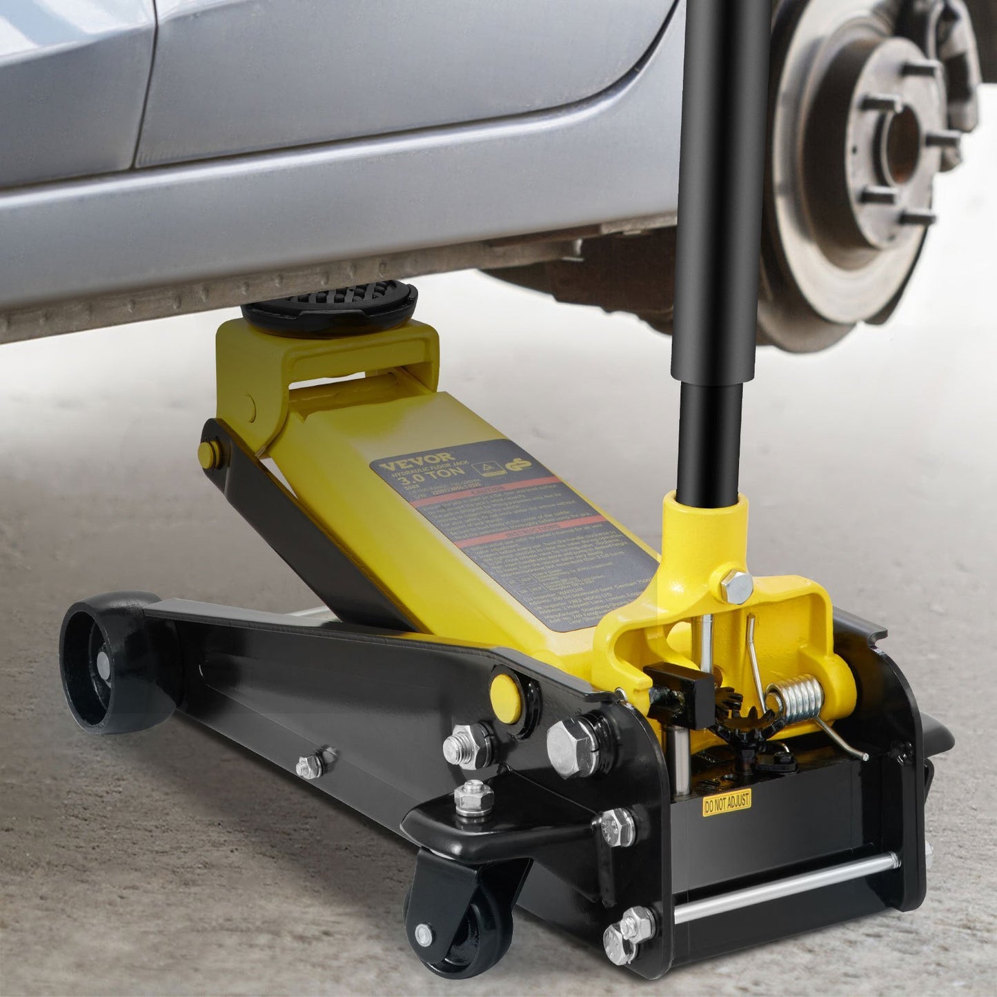 Low Profile Floor Jack 3 Ton Heavy Steel Single Piston Hydraulic