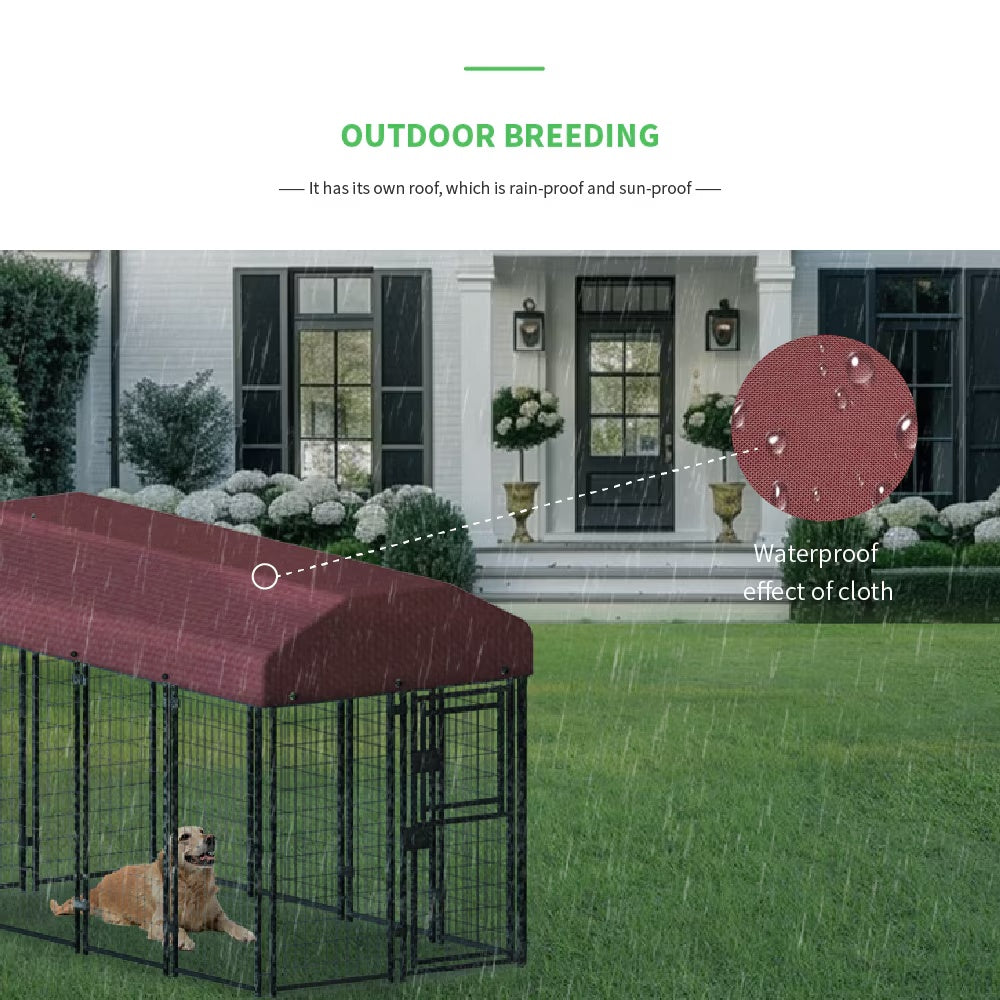 12 Pieces Square Tube Wire Running Cage Black Running Cage Single Door