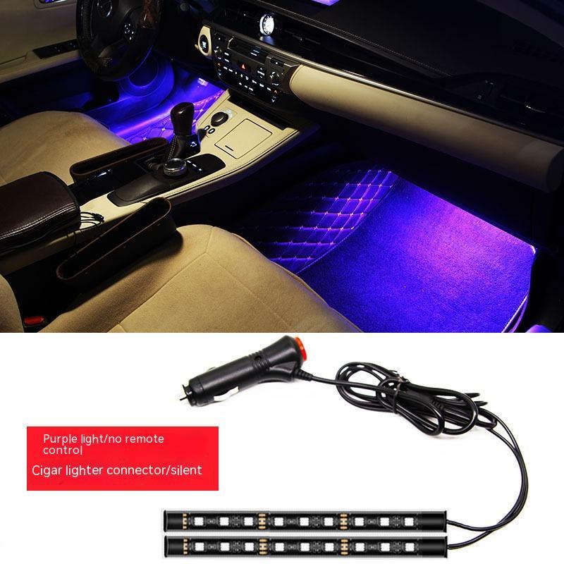 LED Car Atmosphere Light One Drag Two Monochrome Modification