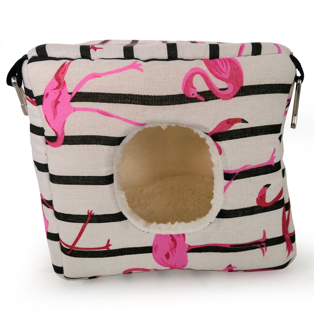 Parrot Birds Stay Warm In The Winter Cotton Nest