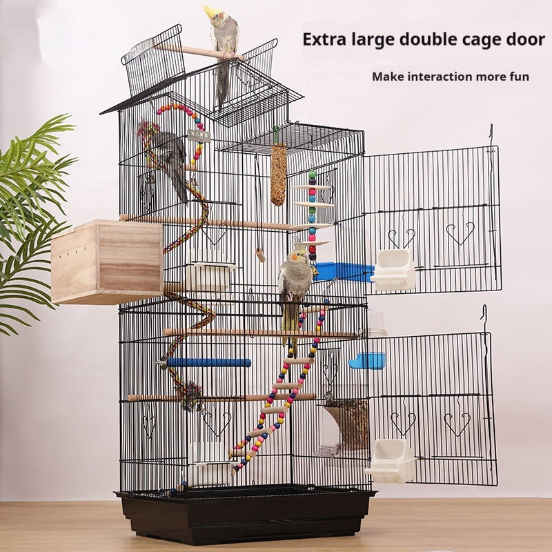 Super Large Luxury Parrot Cage Bird Cage Home Tiger Skin Peony Special Large Villa Ecological Breeding Cage