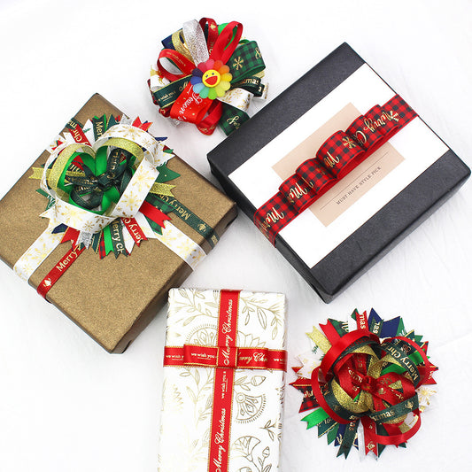 Christmas Ribbon With Holiday Party Decoration