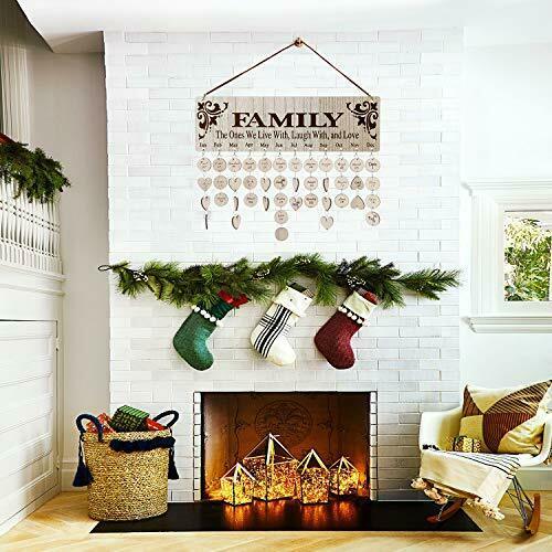 Wooden calendar listing birthday party party home decoration