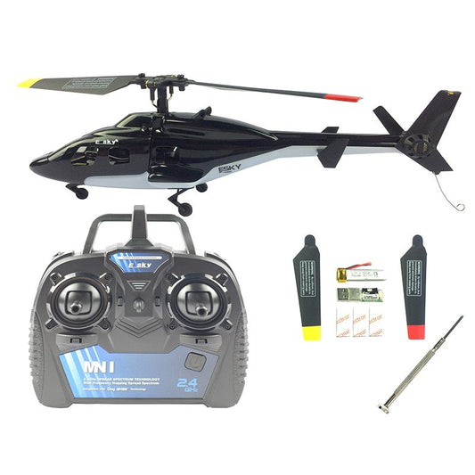 Flybarless four-channel remote control helicopter