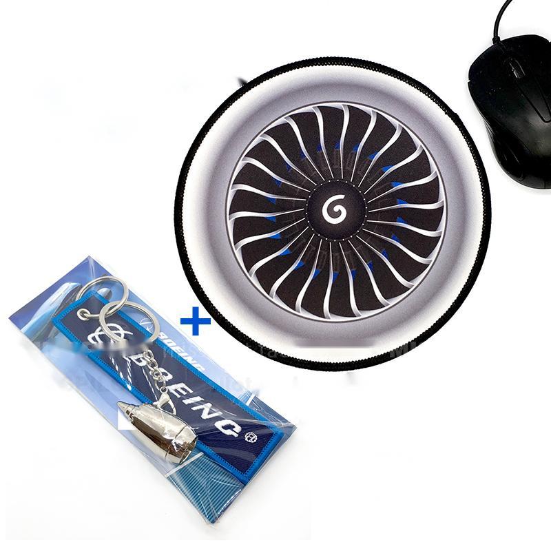 Boeing Embroidered Keychain Engine Engine
