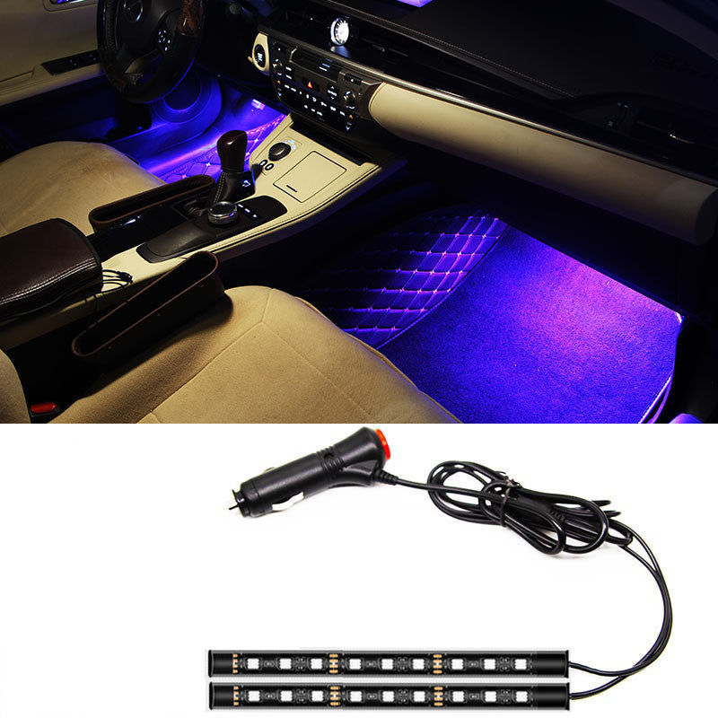 LED Car Atmosphere Light One Drag Two Monochrome Modification