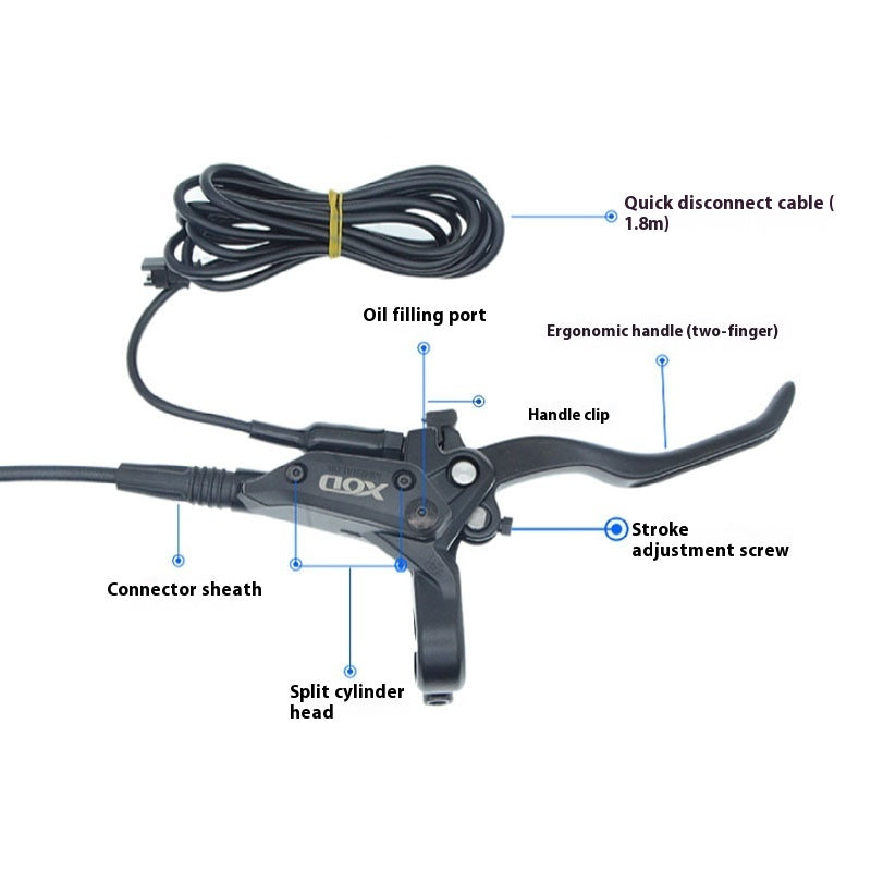 Electric Power Car Scooter Hydraulic Disc Brakes Folding Lithium Bicycle Double Piston Brake