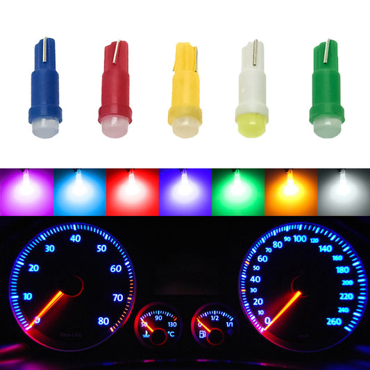 Car Bulb Ceramic T5 Car Led Instrument Light Makeup Light T5 1SMD 3D Astigmatism COB Indicator Light