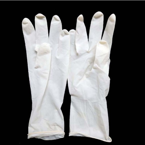 Disposable medical sterile rubber surgical gloves