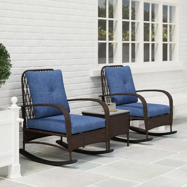 Rattan Chaise Lounge Chair, Wicker Patio Furniture Set