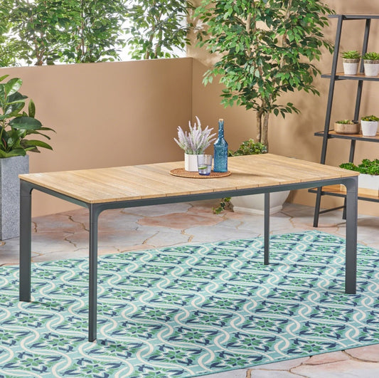 WESTCOTT DINING TABLE WITH WOOD TOP