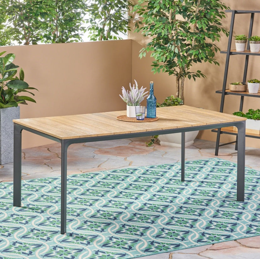 WESTCOTT DINING TABLE WITH WOOD TOP