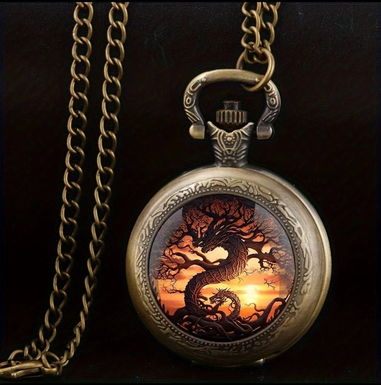 Color Pattern Medium Pocket Watch For Men And Women