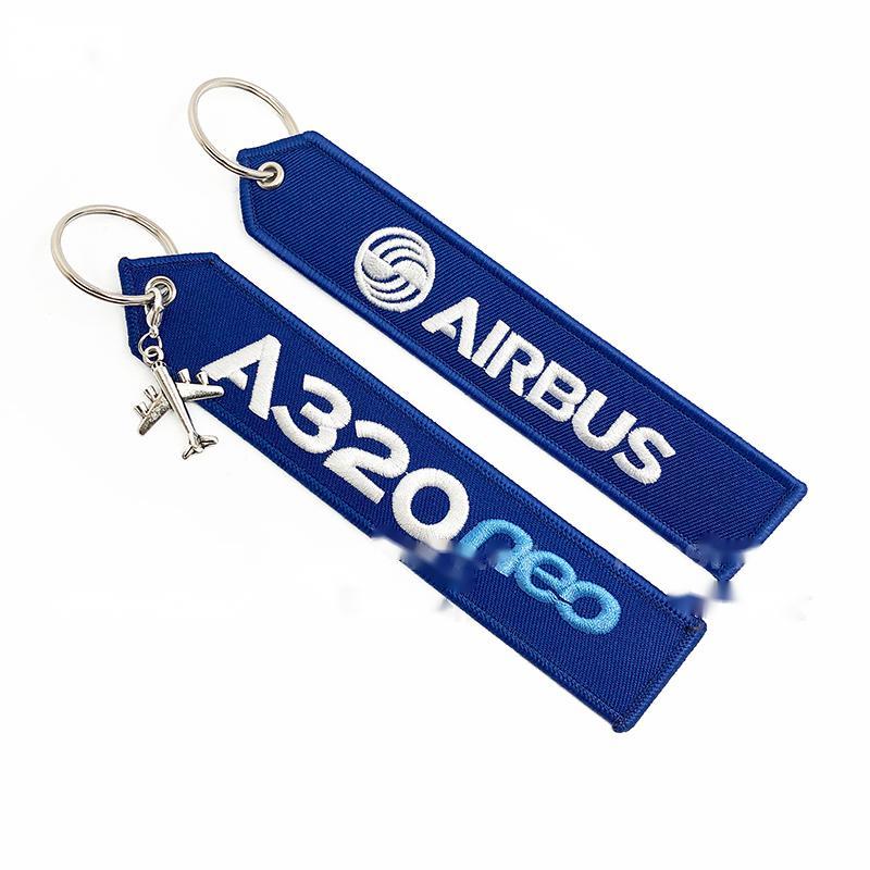 Boeing Embroidered Keychain Engine Engine