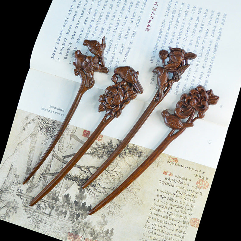 Gold Sandalwood Daily Updo Gadget Hair Claw Hairpin