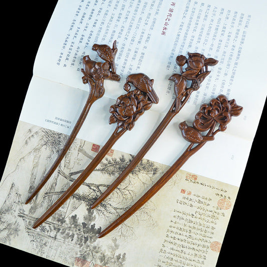 Gold Sandalwood Daily Updo Gadget Hair Claw Hairpin