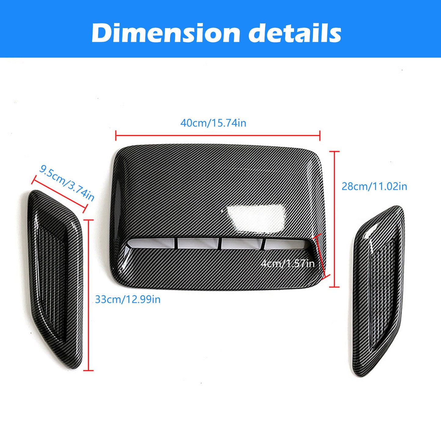 Car Airscoop Shroud Air Vent Engine Cover Decorative Cover