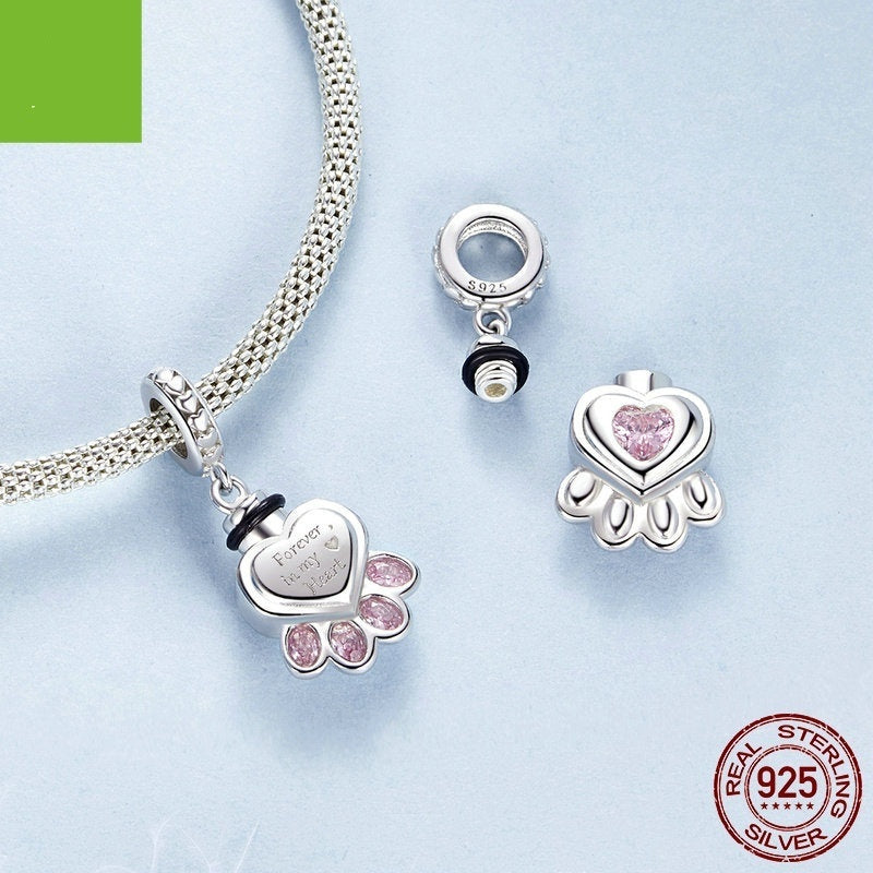 Heart Zircon DIY Bracelet Pendant Charm