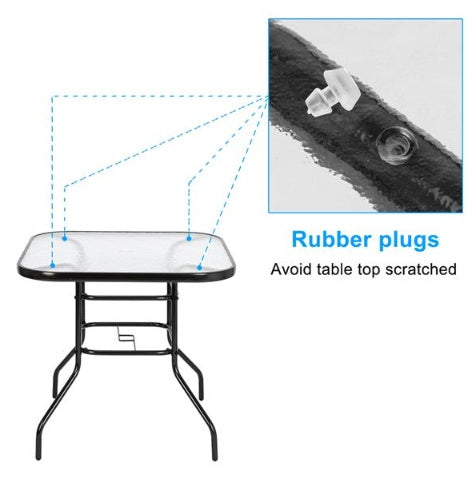 Square Outdoor Dining Table 80x80x70cm
