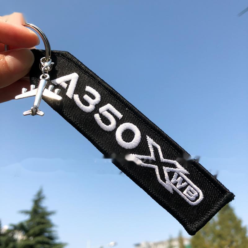 Boeing Embroidered Keychain Engine Engine