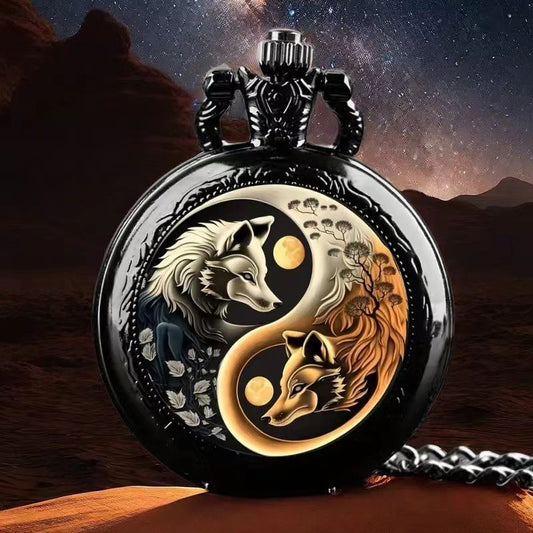 Color Pattern Medium Pocket Watch For Men And Women