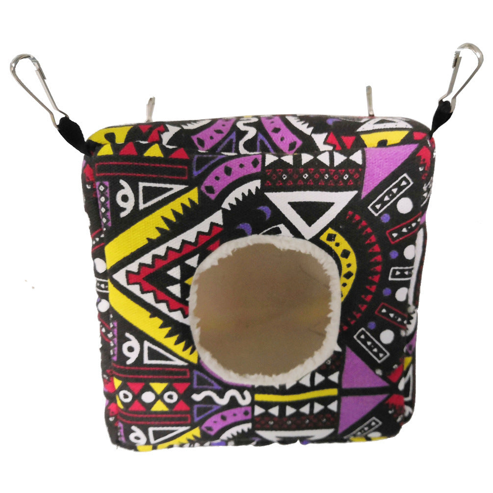 Parrot Birds Stay Warm In The Winter Cotton Nest