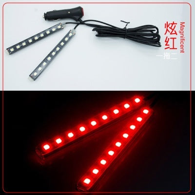 LED Car Atmosphere Light One Drag Two Monochrome Modification