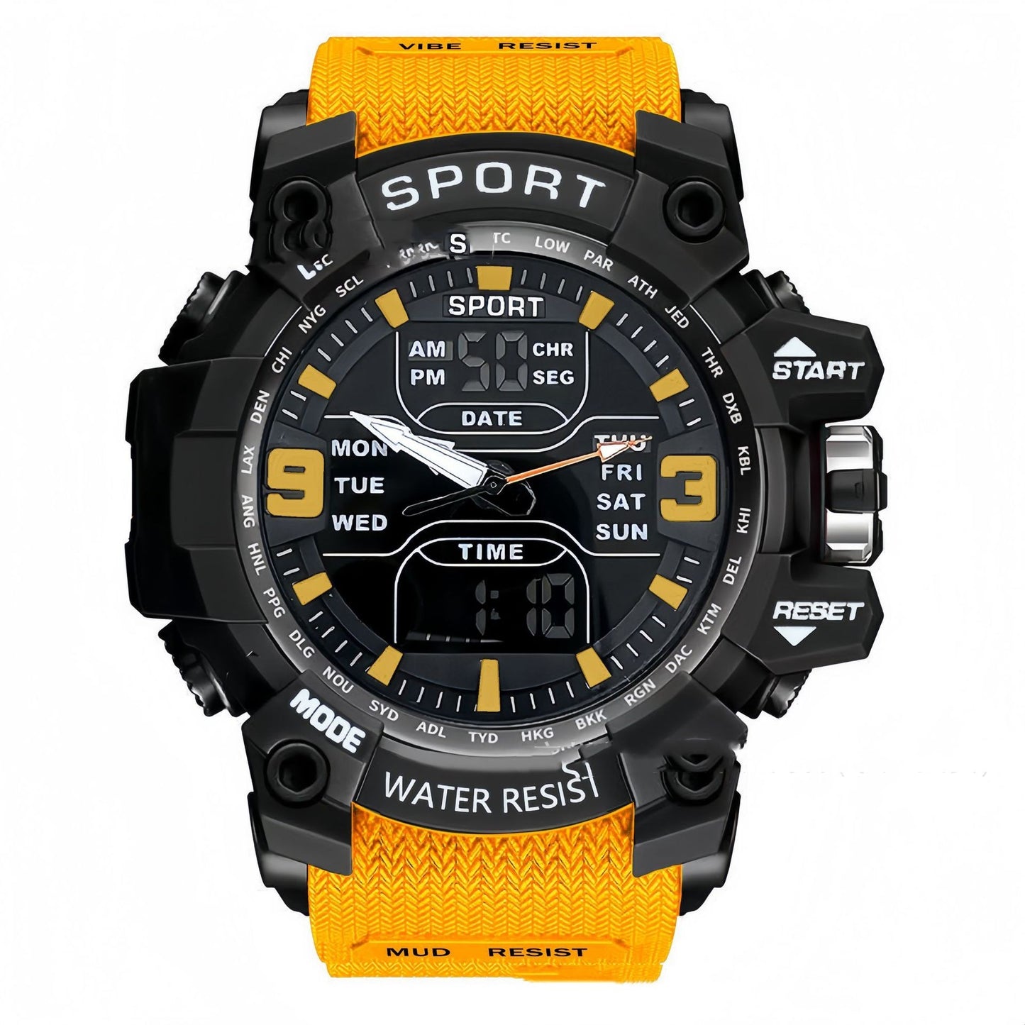 Stylish Black Technology Sports Luminous Boys Electronic Watch